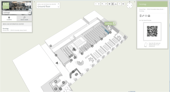 Zurich University of the Arts, http://zhdk.mapongo.de/viewer, 2016